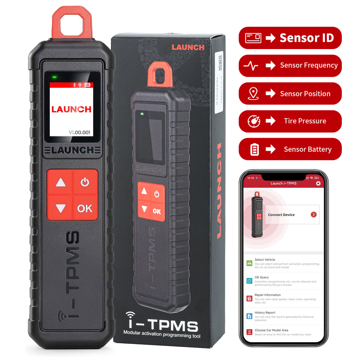 Launch i-TPMS with the i-TPMS phone app