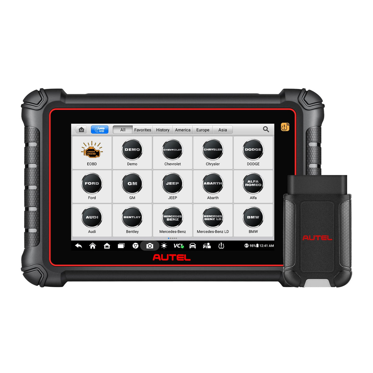 Autel MaxiCOM MK900TS TPMS functions screen