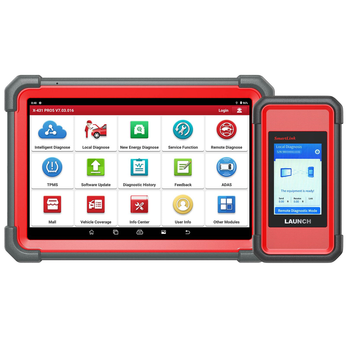 Launch X431 PRO 5 10.1-inch diagnostic tablet with SmartLink interface